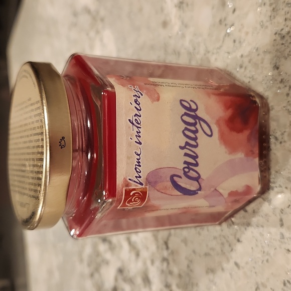 NEW- Vintage- Home Interiors Candle- Courage with Candle Holder - Picture 3 of 9